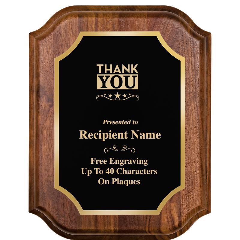 7" X 9" WALNUT LIFETIME PLQ