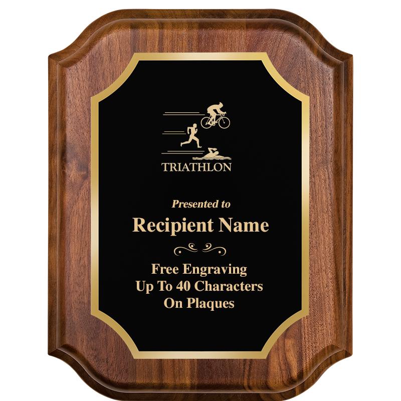 7" X 9" WALNUT LIFETIME PLQ