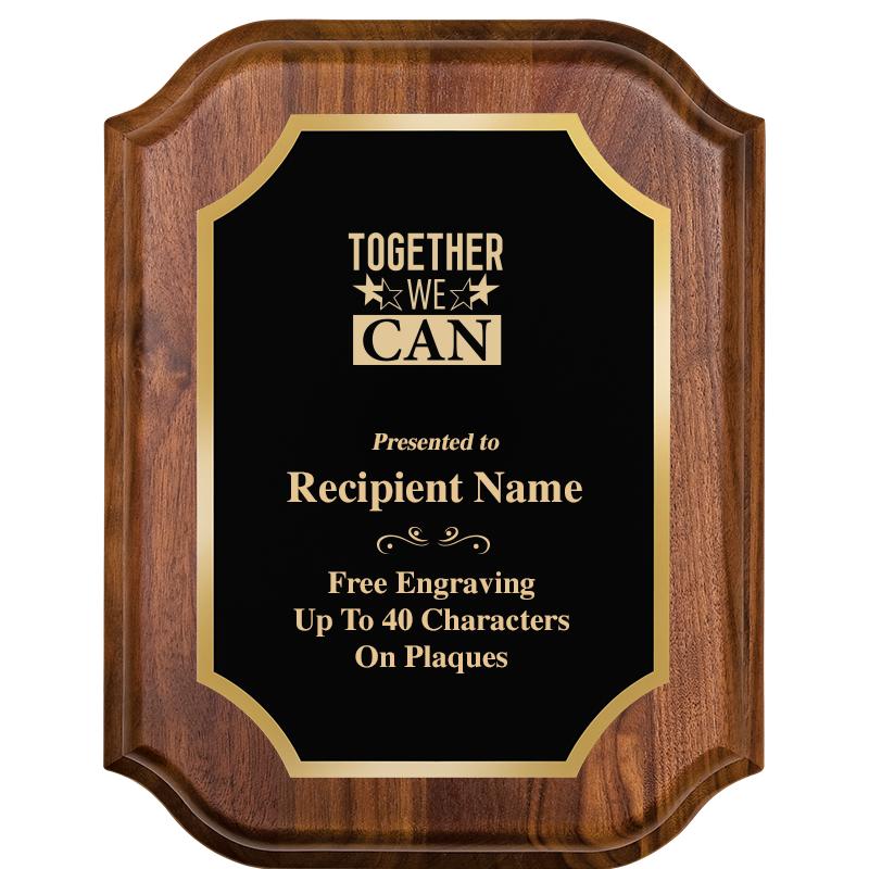 7" X 9" WALNUT LIFETIME PLQ