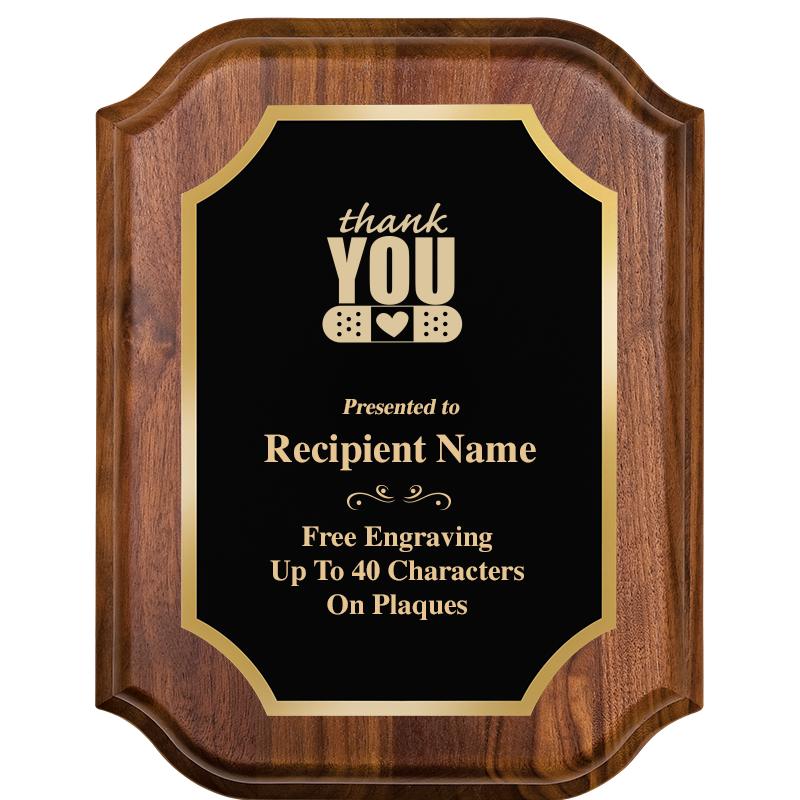 7" X 9" WALNUT LIFETIME PLQ