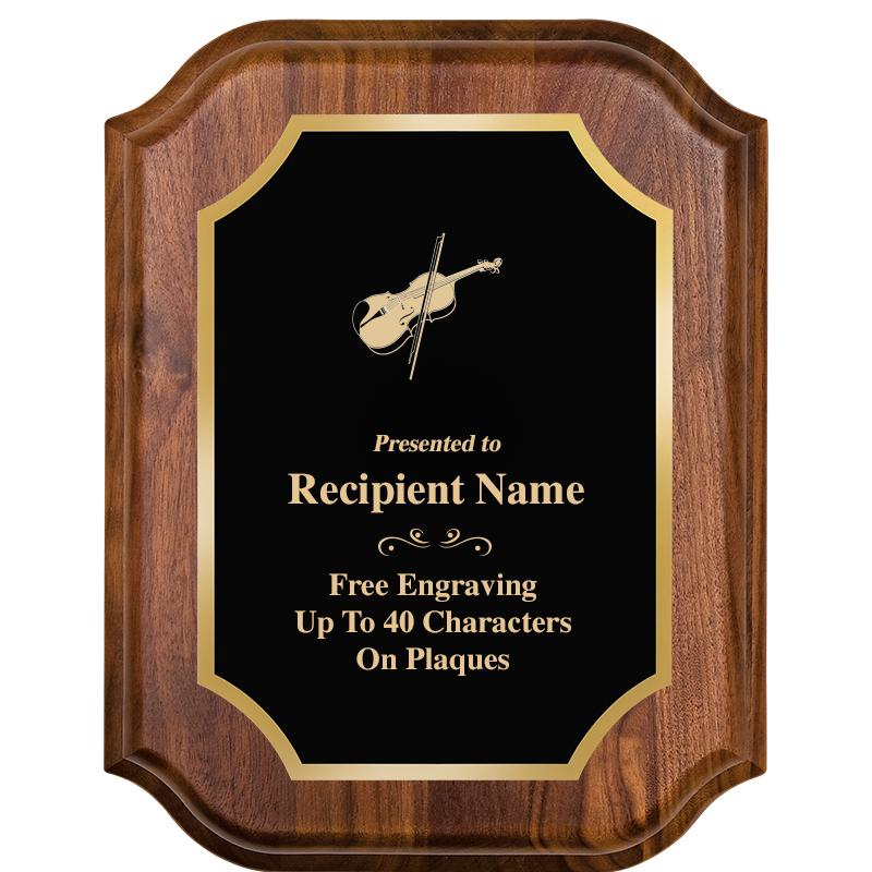 7" X 9" WALNUT LIFETIME PLQ