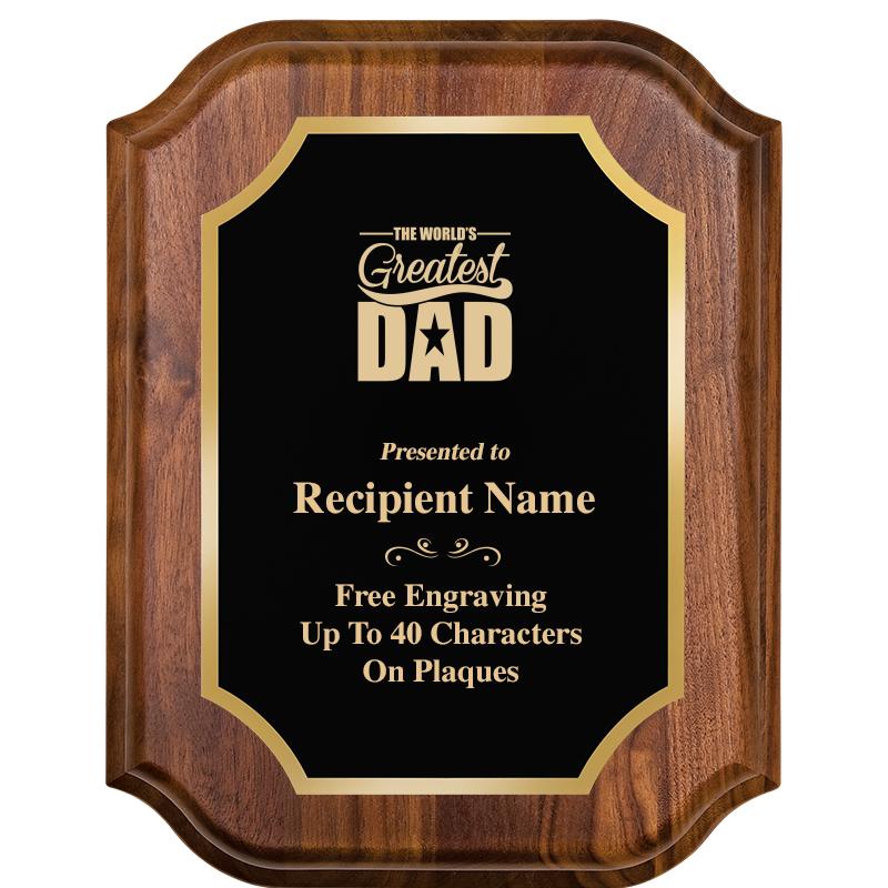 7" X 9" WALNUT LIFETIME PLQ