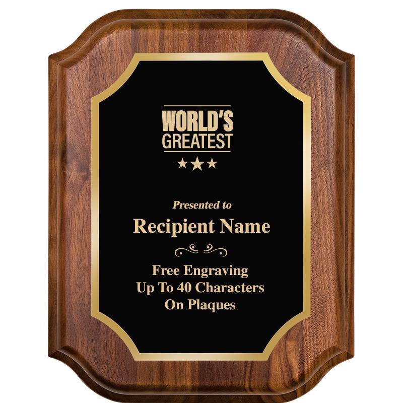 7" X 9" WALNUT LIFETIME PLQ