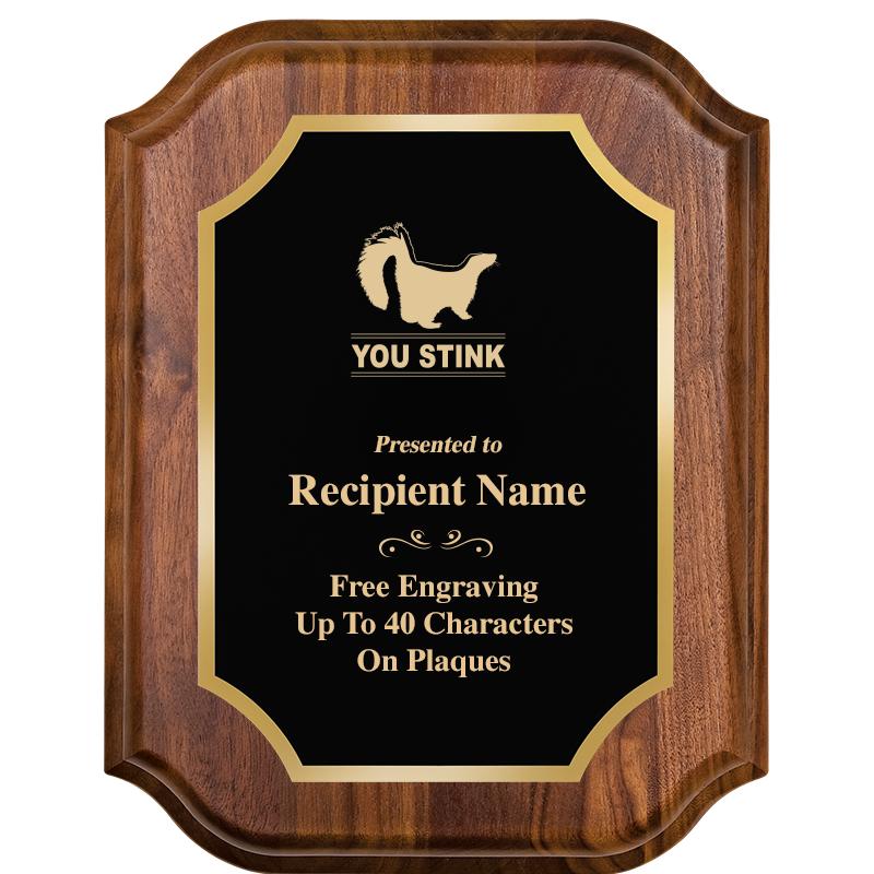 7" X 9" WALNUT LIFETIME PLQ