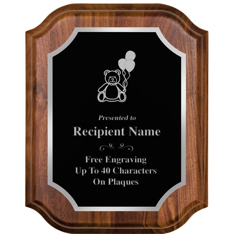 8X10 WALNUT LIFETIME SLV PLQ