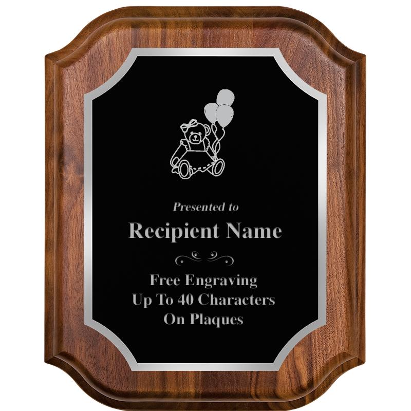 8X10 WALNUT LIFETIME SLV PLQ