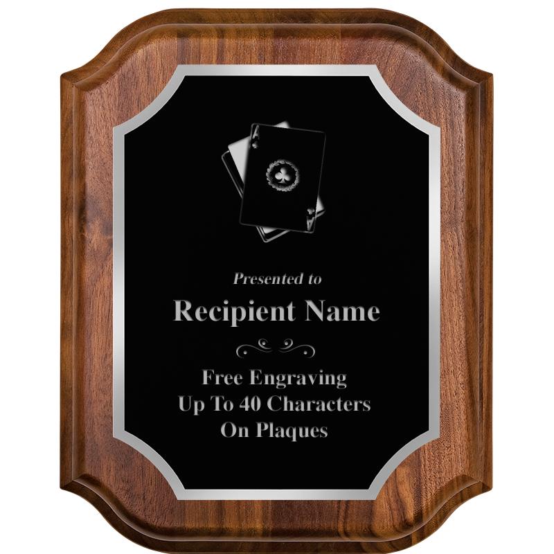 8X10 WALNUT LIFETIME SLV PLQ