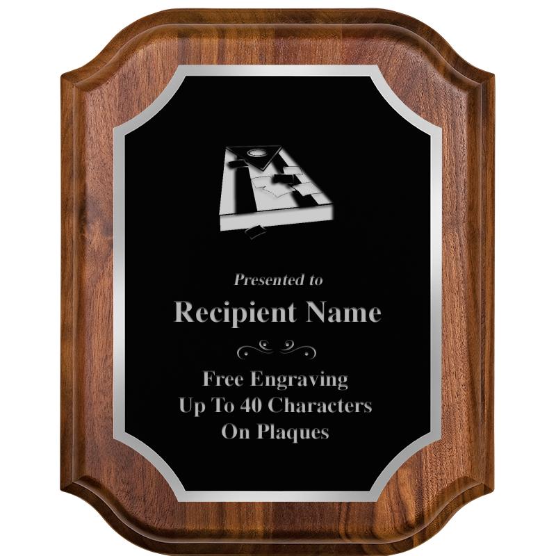 8X10 WALNUT LIFETIME SLV PLQ