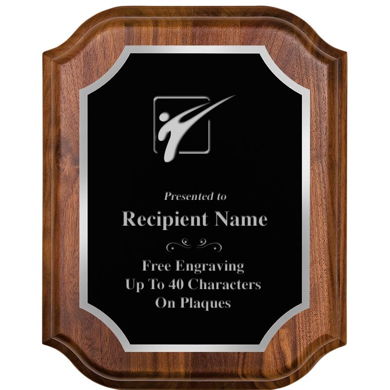 8X10 WALNUT LIFETIME SLV PLQ