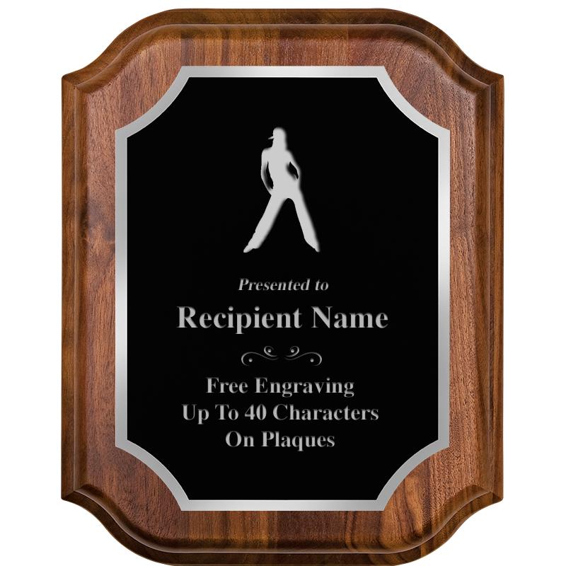 8X10 WALNUT LIFETIME SLV PLQ