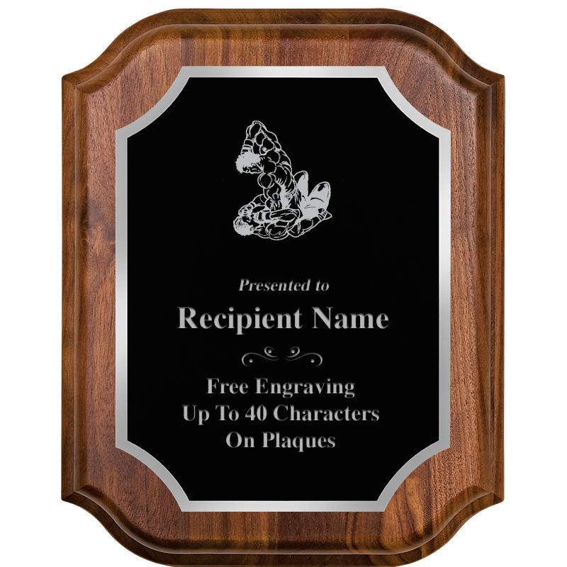 8X10 WALNUT LIFETIME SLV PLQ