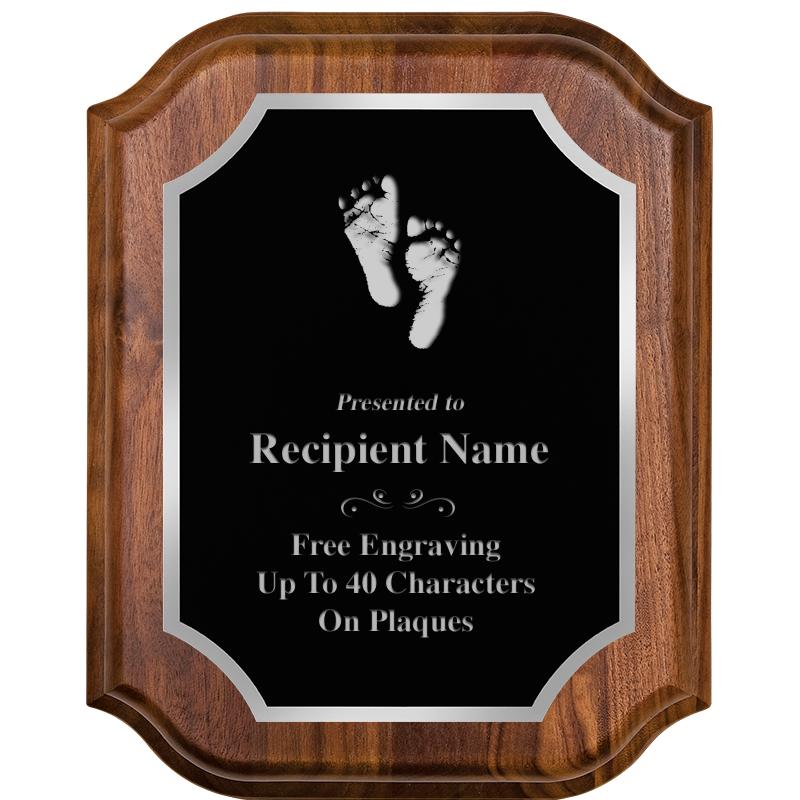 8X10 WALNUT LIFETIME SLV PLQ