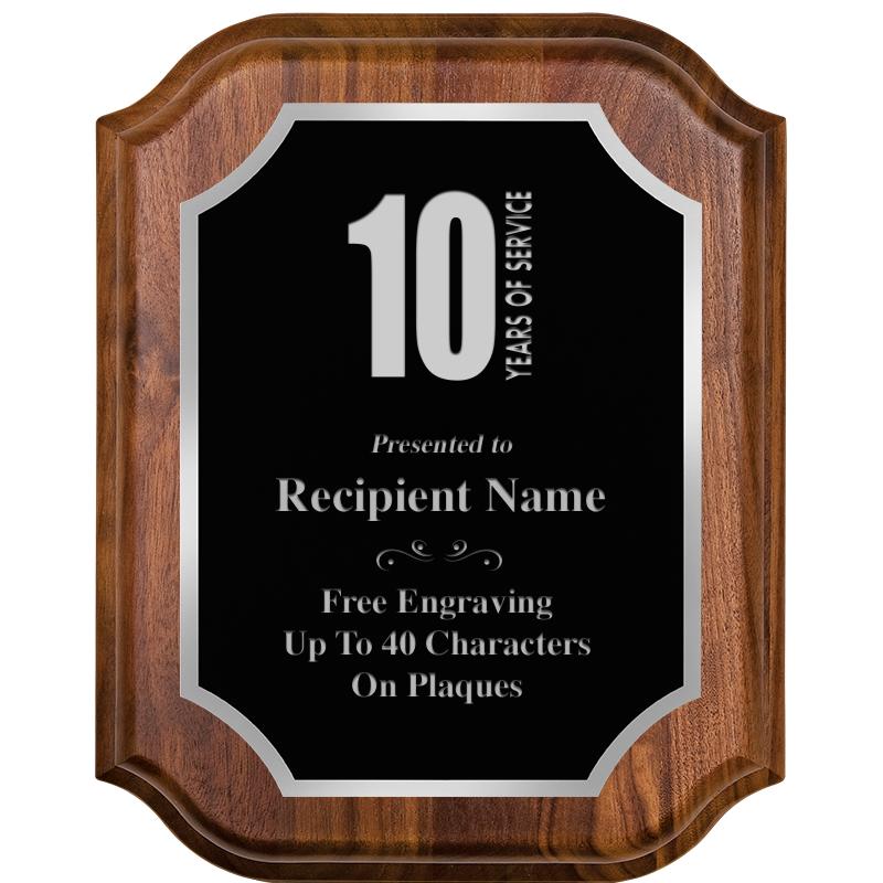 8X10 WALNUT LIFETIME SLV PLQ