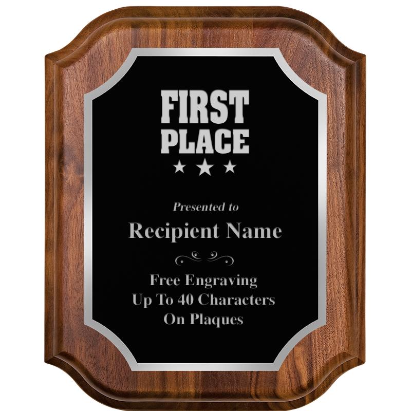 8X10 WALNUT LIFETIME SLV PLQ