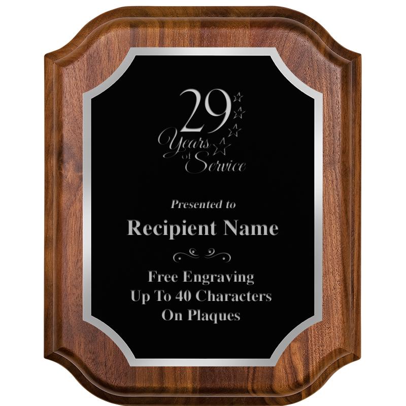 8X10 WALNUT LIFETIME SLV PLQ