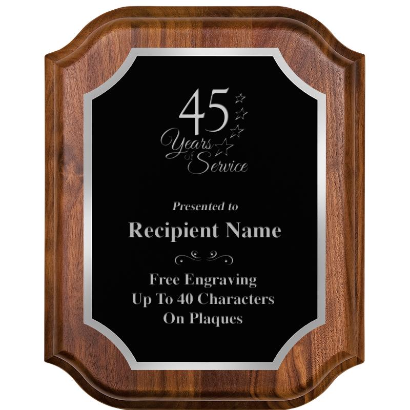 8X10 WALNUT LIFETIME SLV PLQ