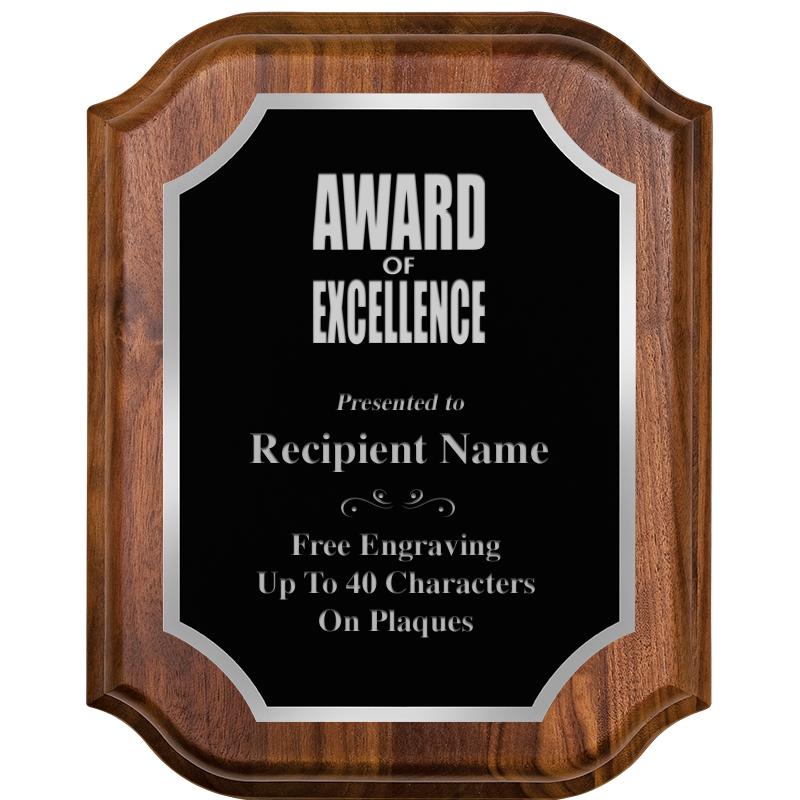 8X10 WALNUT LIFETIME SLV PLQ