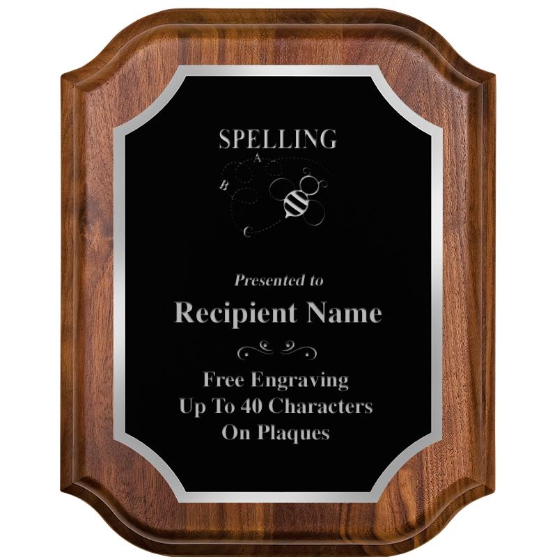 8X10 WALNUT LIFETIME SLV PLQ