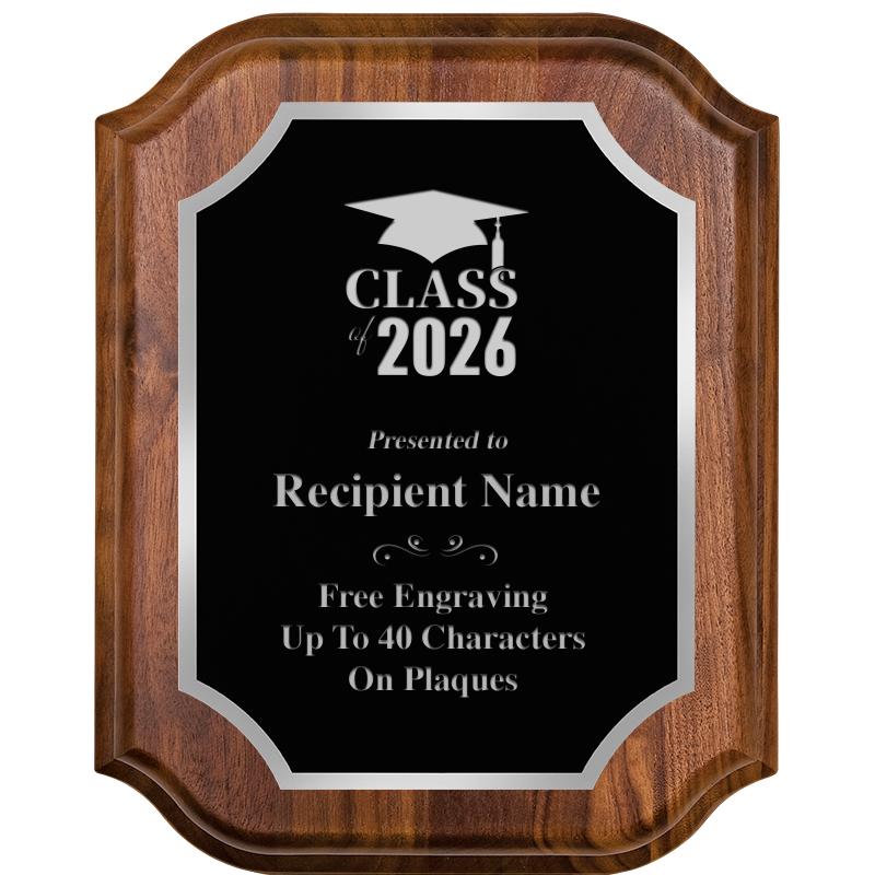 8X10 WALNUT LIFETIME SLV PLQ