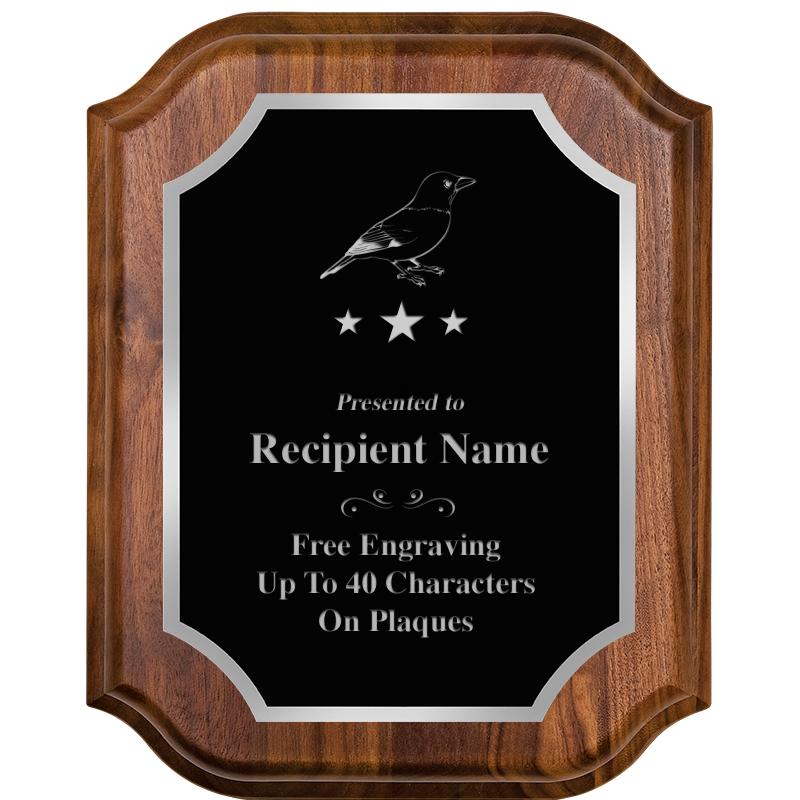 8X10 WALNUT LIFETIME SLV PLQ