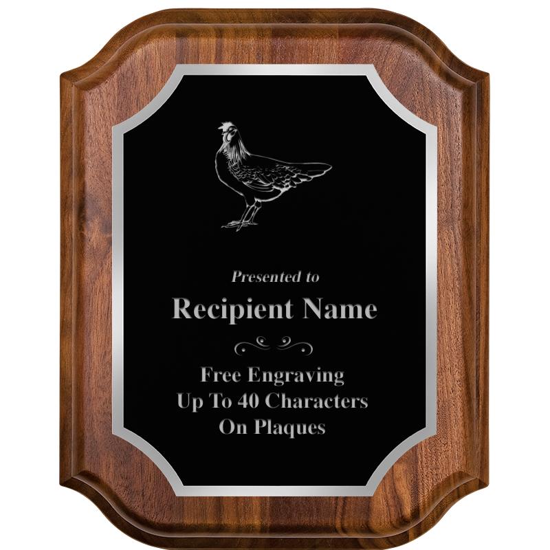 8X10 WALNUT LIFETIME SLV PLQ