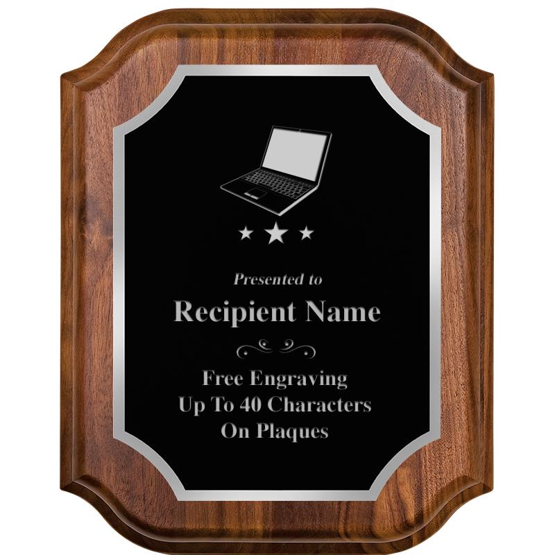 8X10 WALNUT LIFETIME SLV PLQ