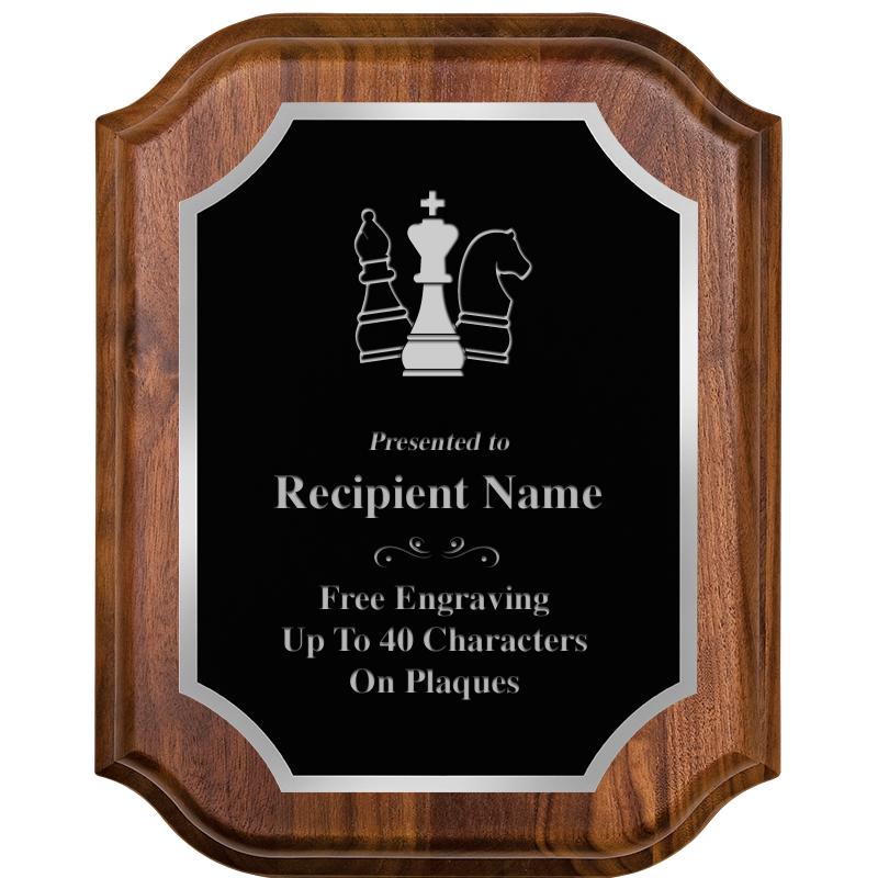 8X10 WALNUT LIFETIME SLV PLQ