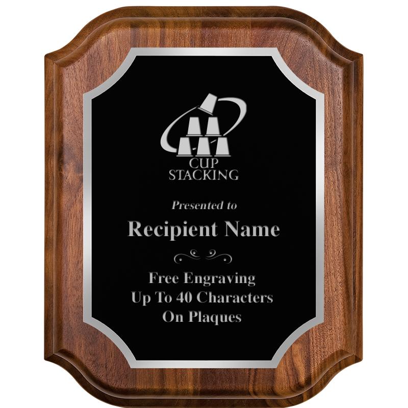 8X10 WALNUT LIFETIME SLV PLQ