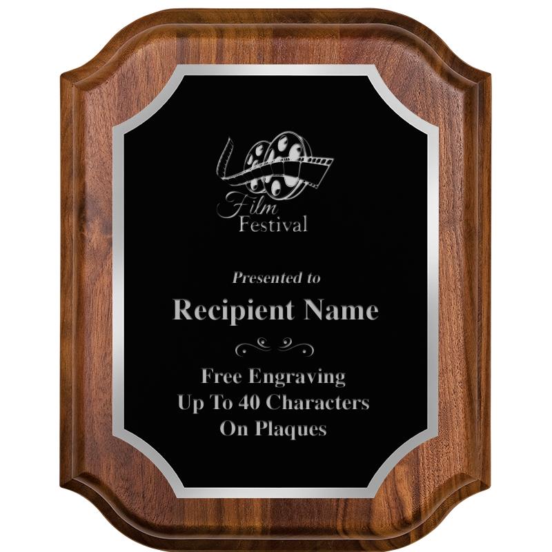 8X10 WALNUT LIFETIME SLV PLQ