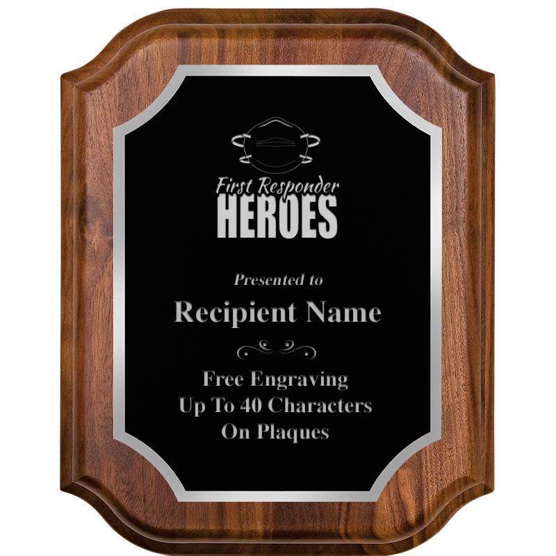 8X10 WALNUT LIFETIME SLV PLQ