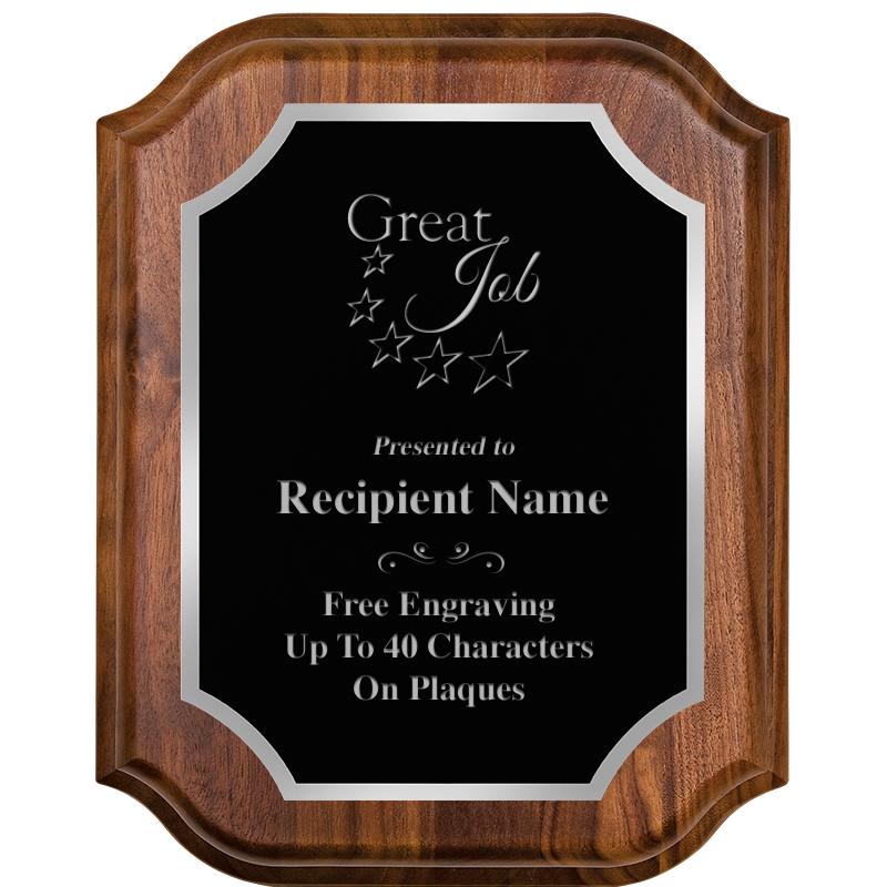 8X10 WALNUT LIFETIME SLV PLQ