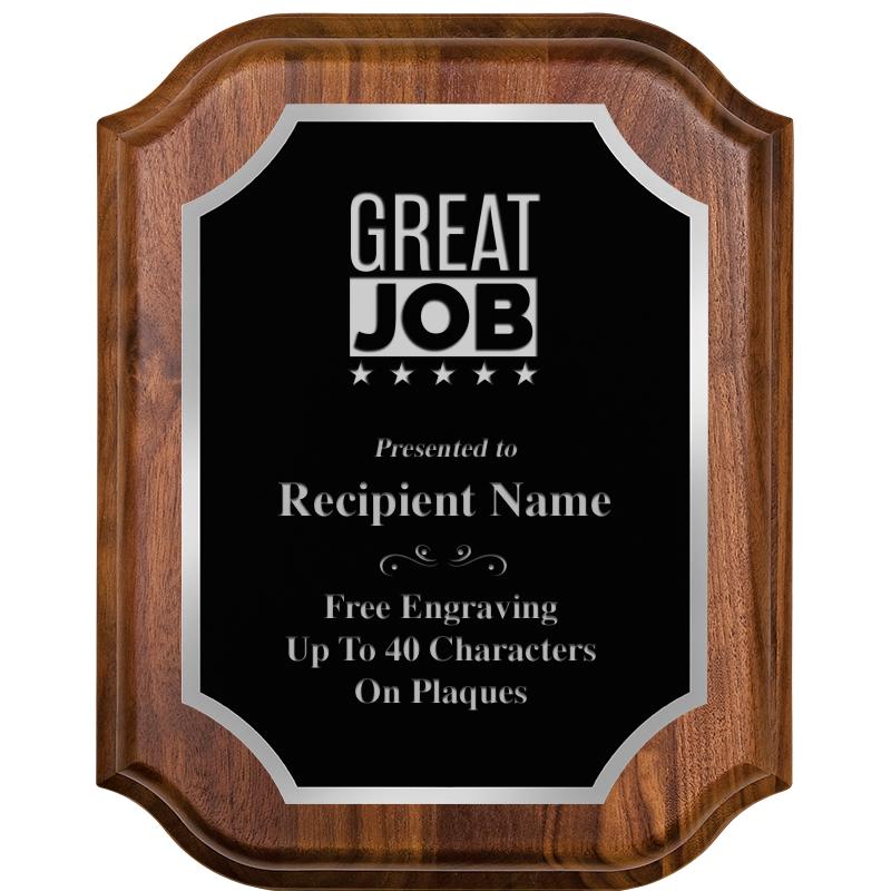 8X10 WALNUT LIFETIME SLV PLQ