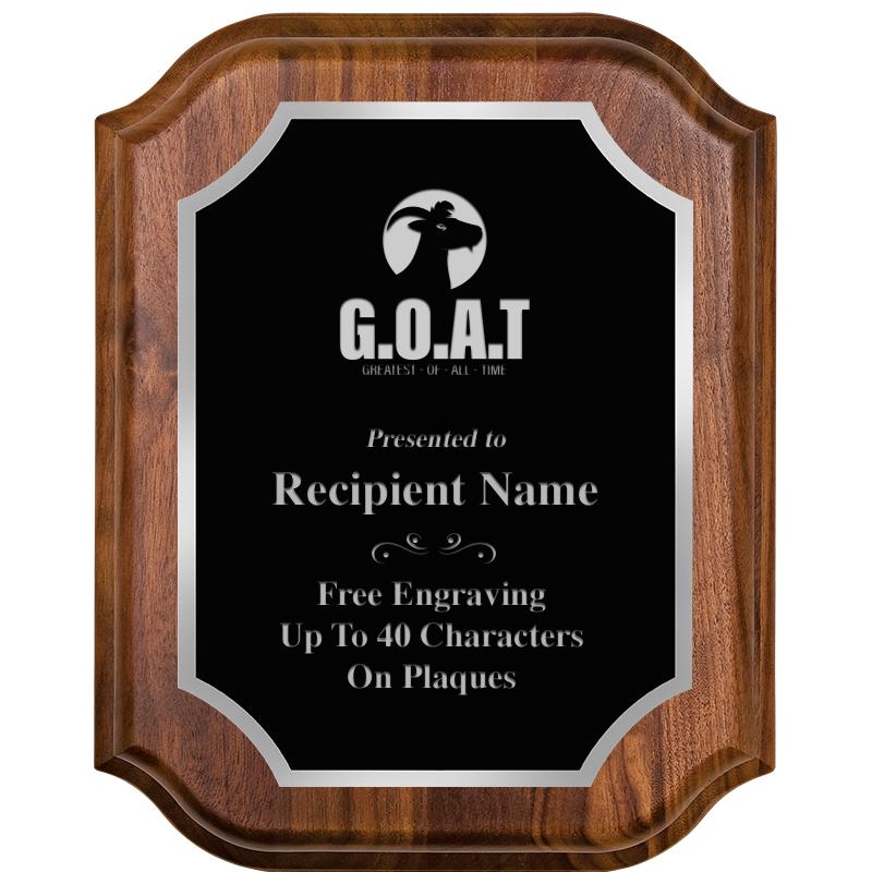 8X10 WALNUT LIFETIME SLV PLQ