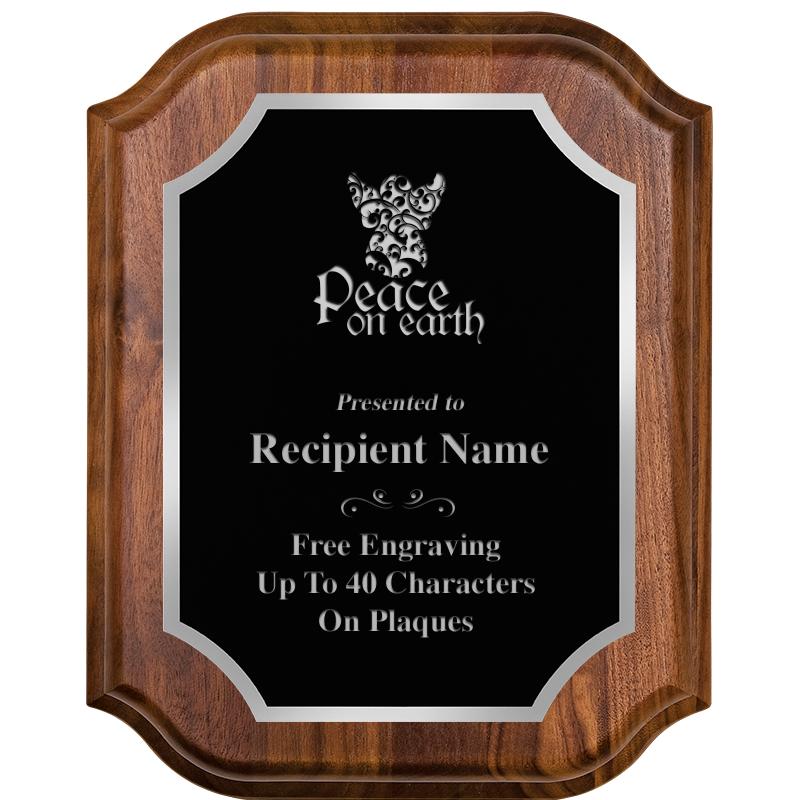 8X10 WALNUT LIFETIME SLV PLQ