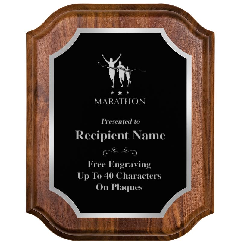 8X10 WALNUT LIFETIME SLV PLQ