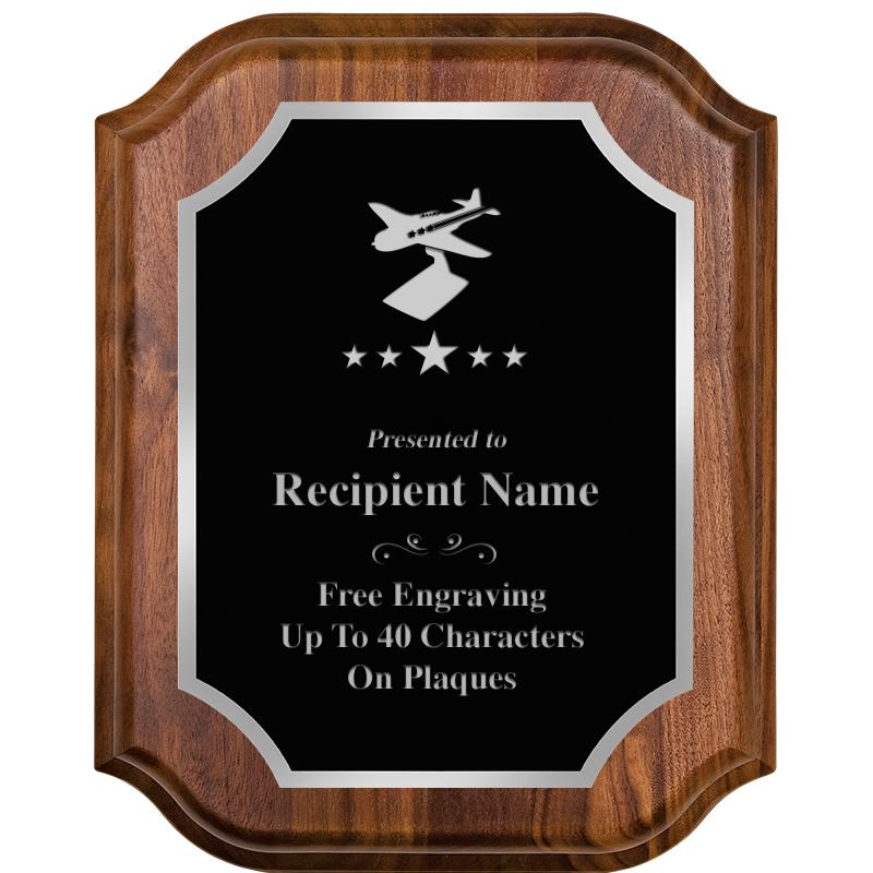 8X10 WALNUT LIFETIME SLV PLQ