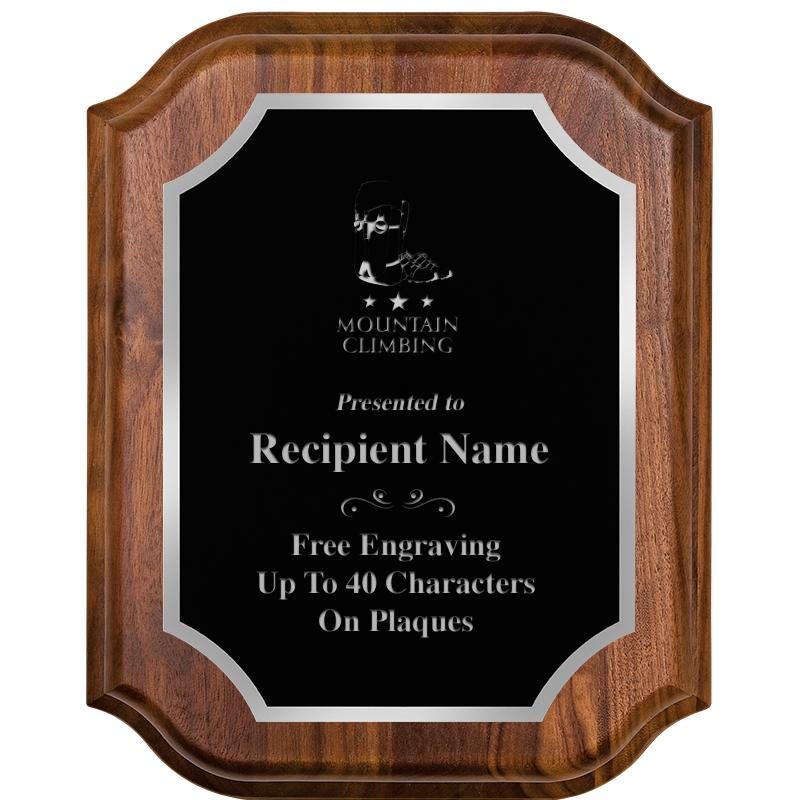 8X10 WALNUT LIFETIME SLV PLQ