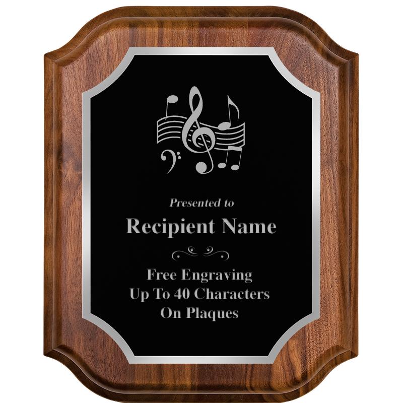 8X10 WALNUT LIFETIME SLV PLQ