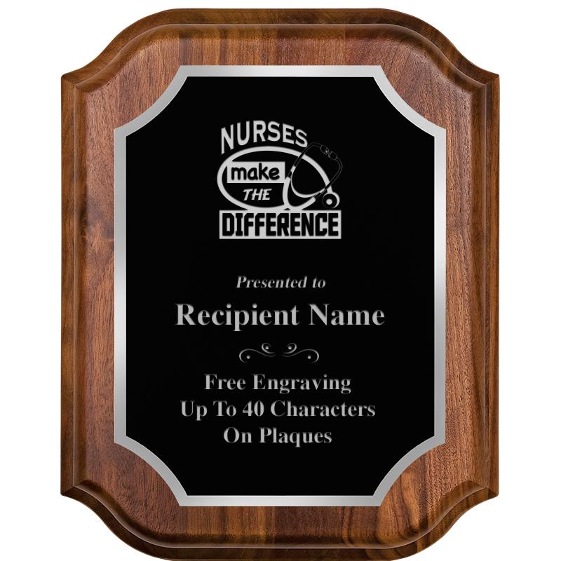 8X10 WALNUT LIFETIME SLV PLQ