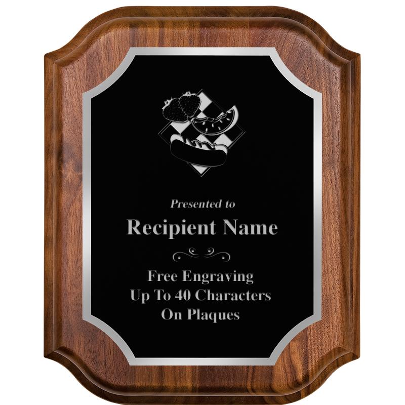 8X10 WALNUT LIFETIME SLV PLQ