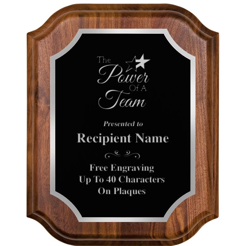 8X10 WALNUT LIFETIME SLV PLQ