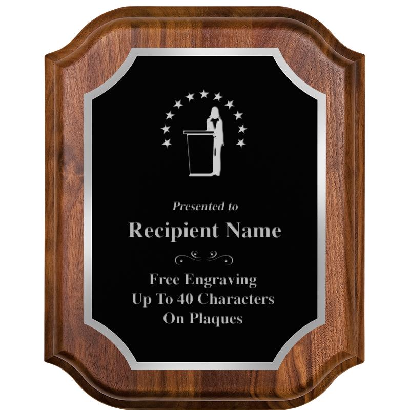 8X10 WALNUT LIFETIME SLV PLQ