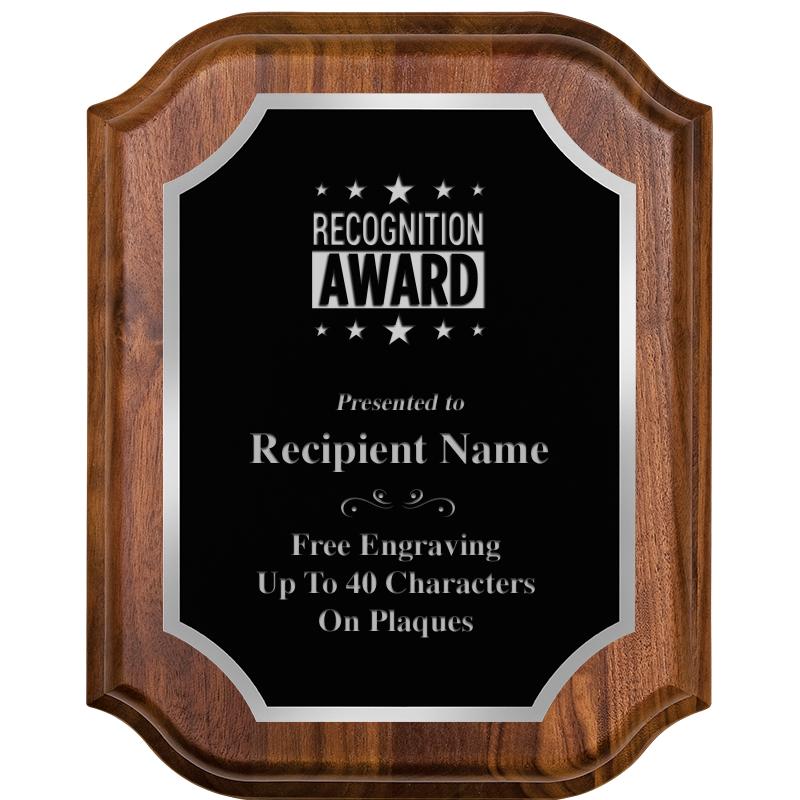 8X10 WALNUT LIFETIME SLV PLQ