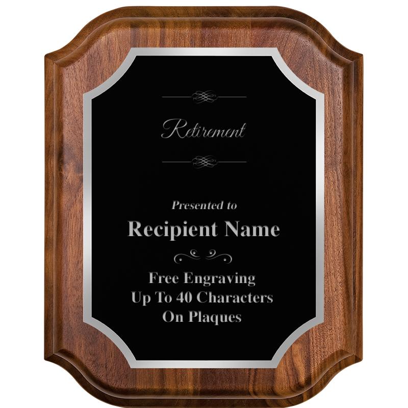 8X10 WALNUT LIFETIME SLV PLQ