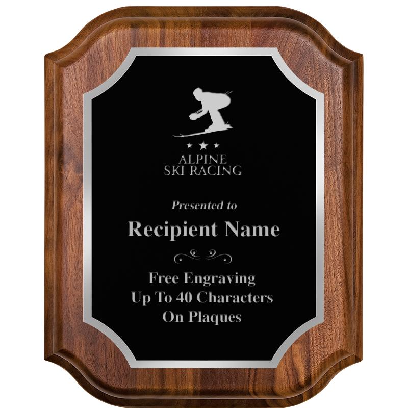 8X10 WALNUT LIFETIME SLV PLQ