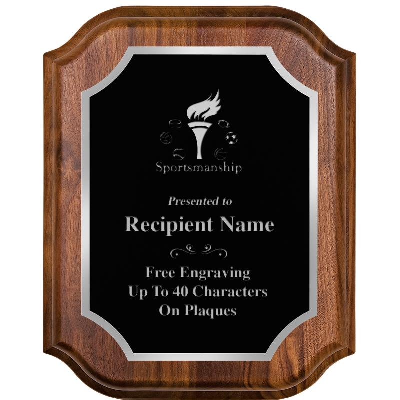 8X10 WALNUT LIFETIME SLV PLQ