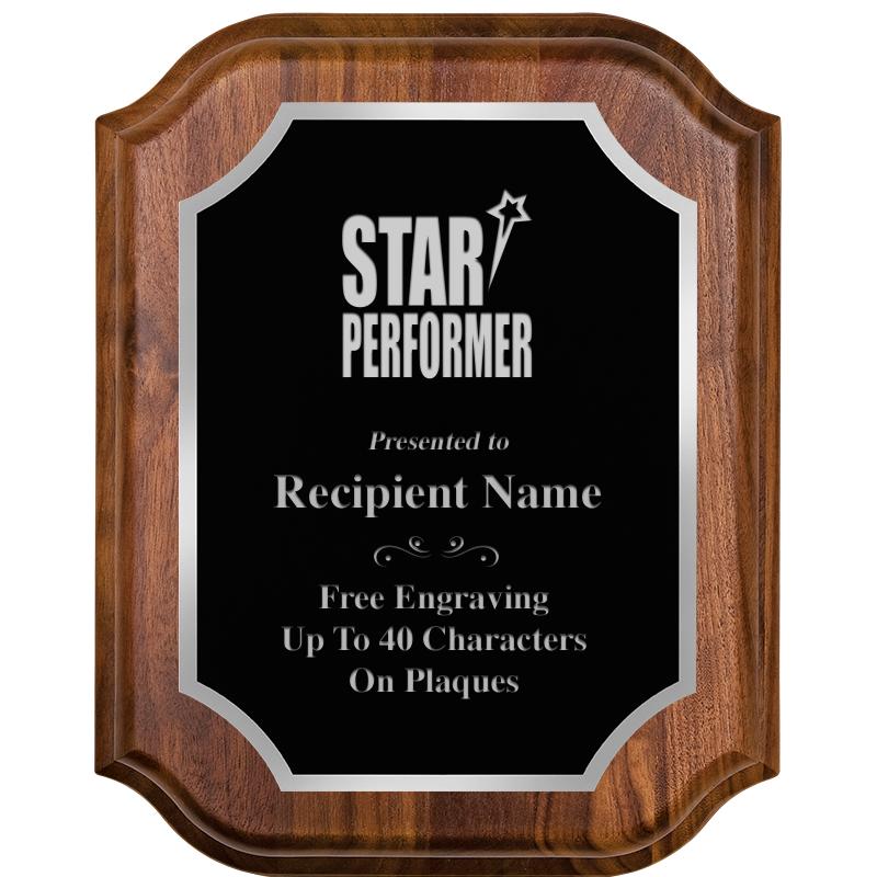 8X10 WALNUT LIFETIME SLV PLQ