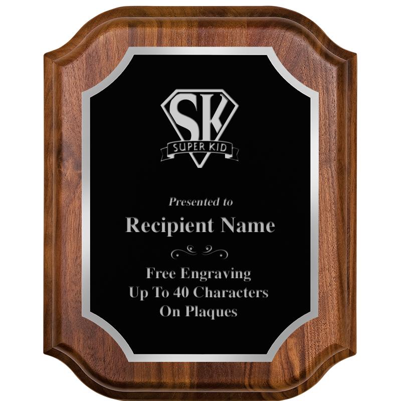 8X10 WALNUT LIFETIME SLV PLQ