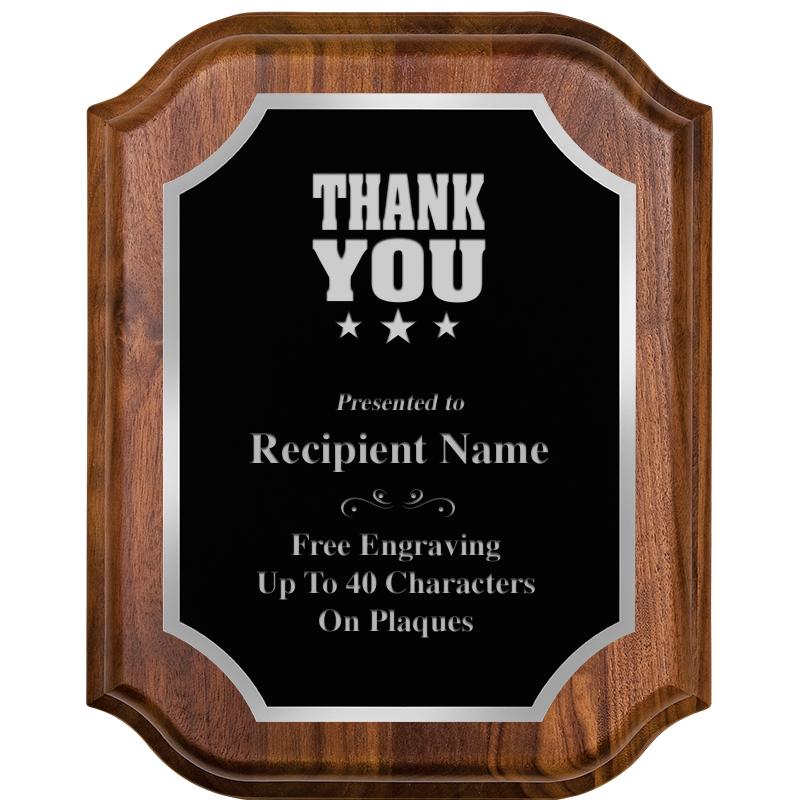 8X10 WALNUT LIFETIME SLV PLQ