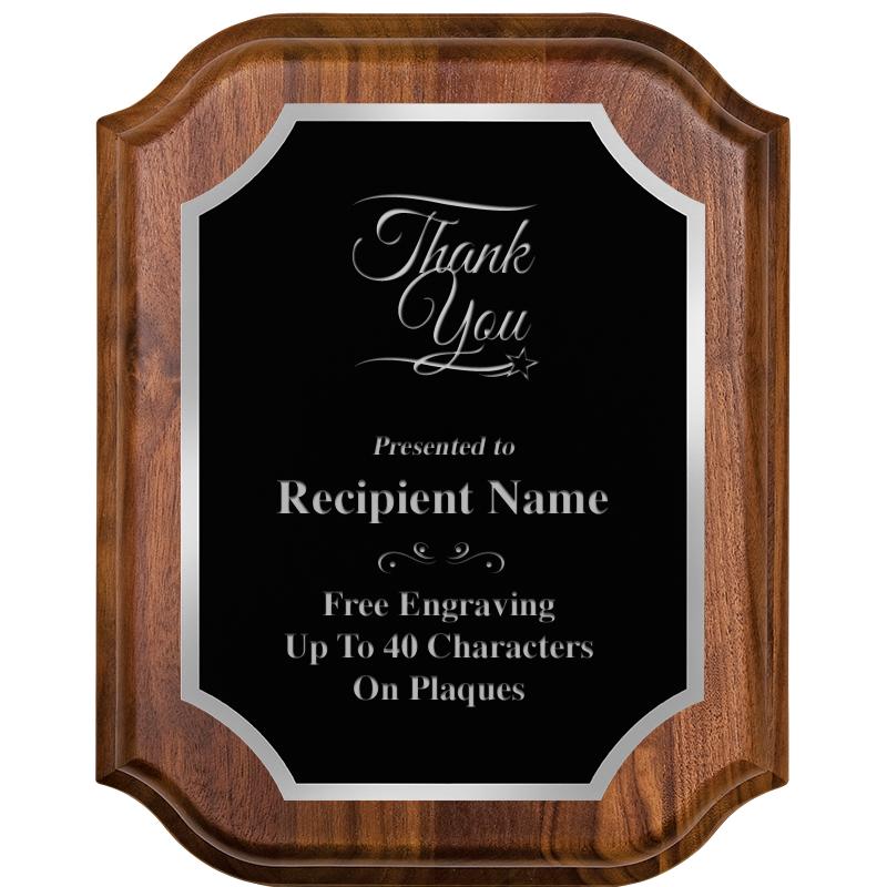 8X10 WALNUT LIFETIME SLV PLQ